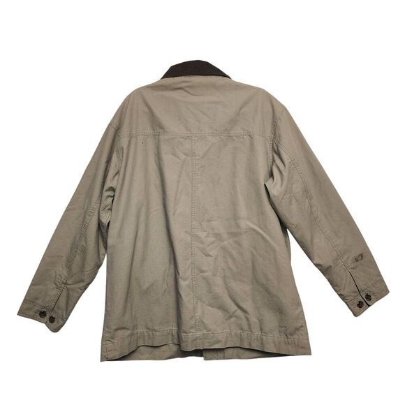 Cabela's 100% Cotton Buttoned Outdoor Jacket Size Large Corduroy Collar & Cuff - Picture 2 of 10